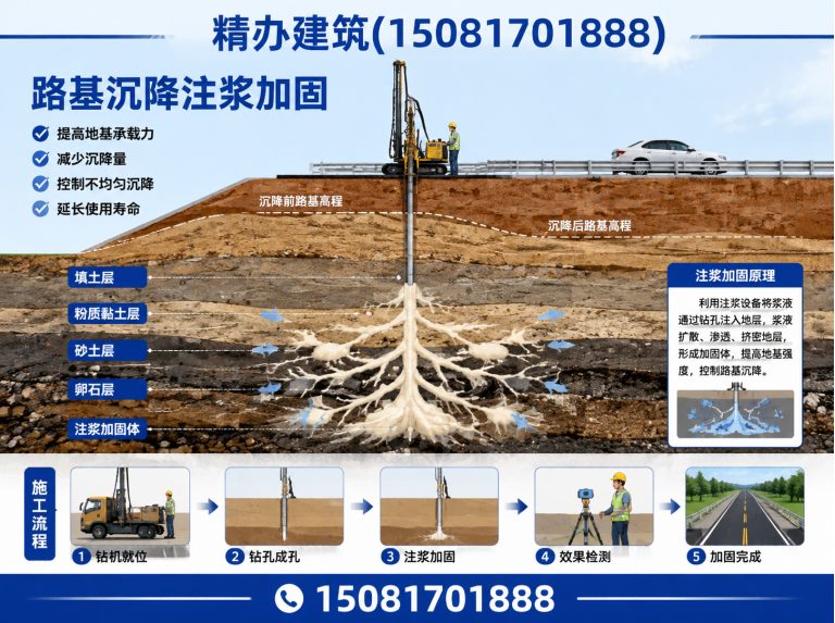 成安县厂房地面下沉注浆展示图